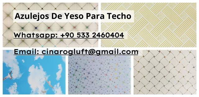 Azulejos de yeso para techo
