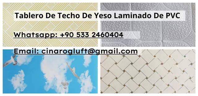 Tablero de techo de yeso laminado de PVC