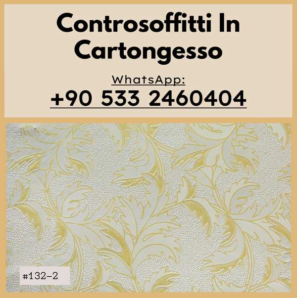 controsoffitti in gesso rivestiti in vinile