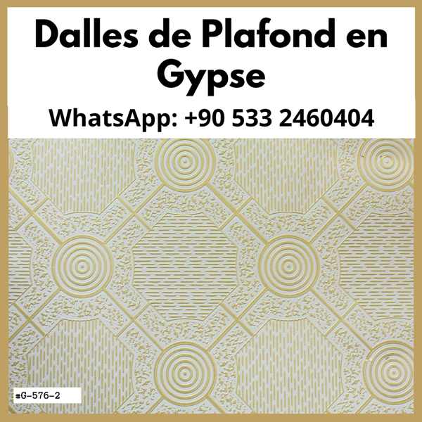 Carreaux de plafond en plâtre laminé PVC
