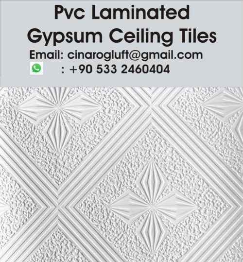 pvc laminated gypsum ceiling tiles